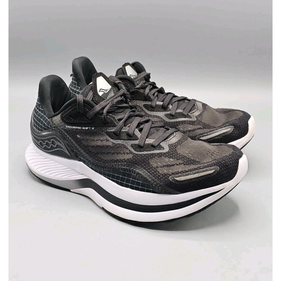 Saucony Endorphin Shift 2 Running Shoes Womens Size 9 Black White Sneakers - Picture 1 of 14